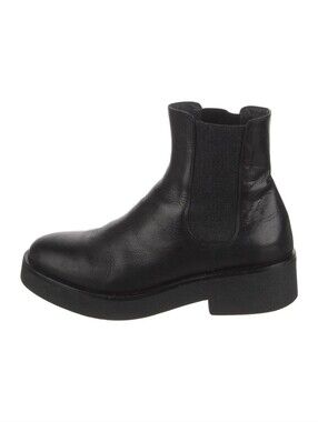 Black Chelsea Leather Boots